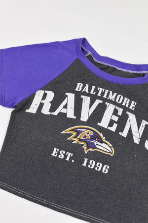 Upcycled Ravens Baby Tee