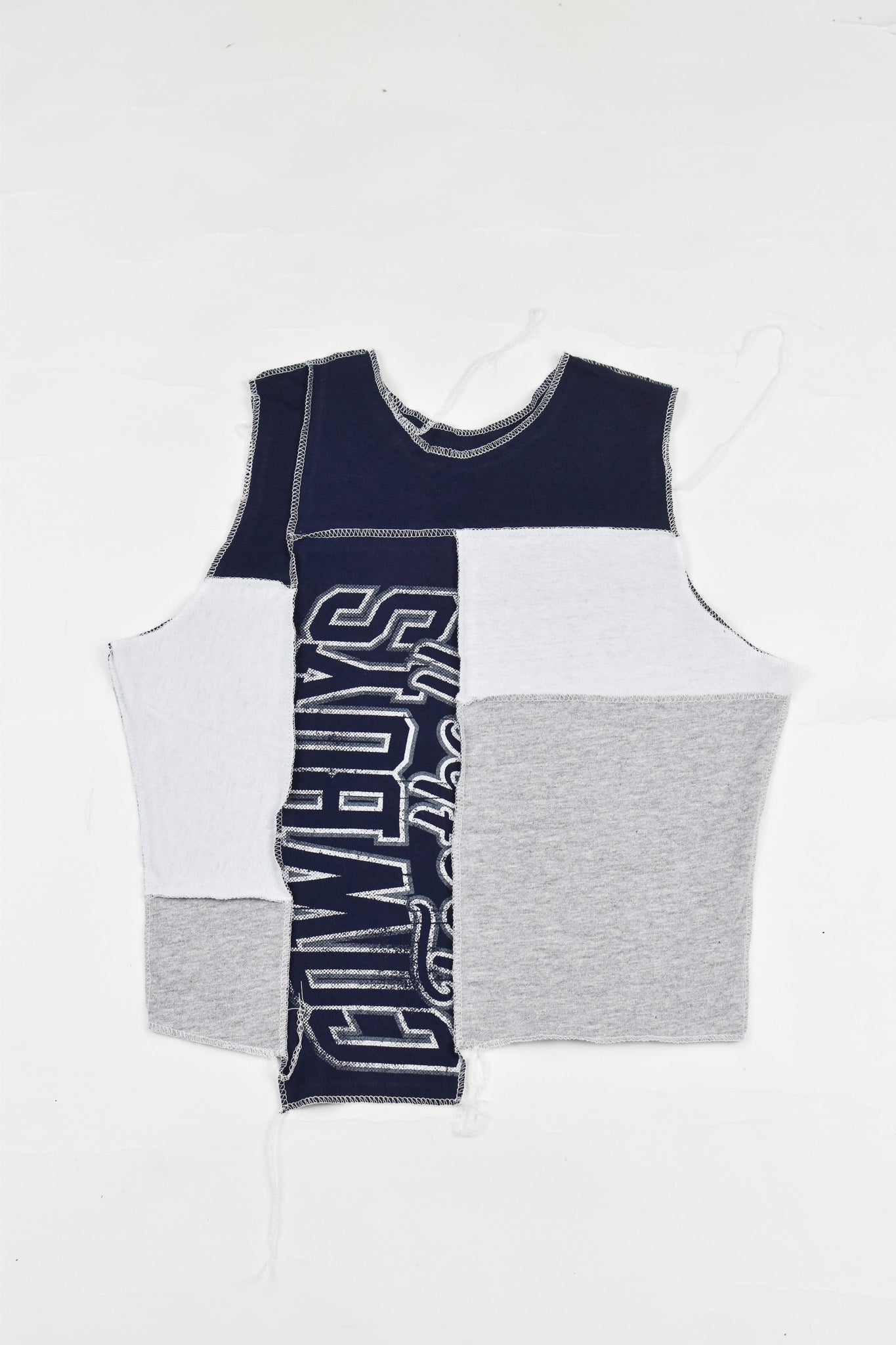 Upcycled Cowboys Scrappy Tank Top - Tonguetied Apparel