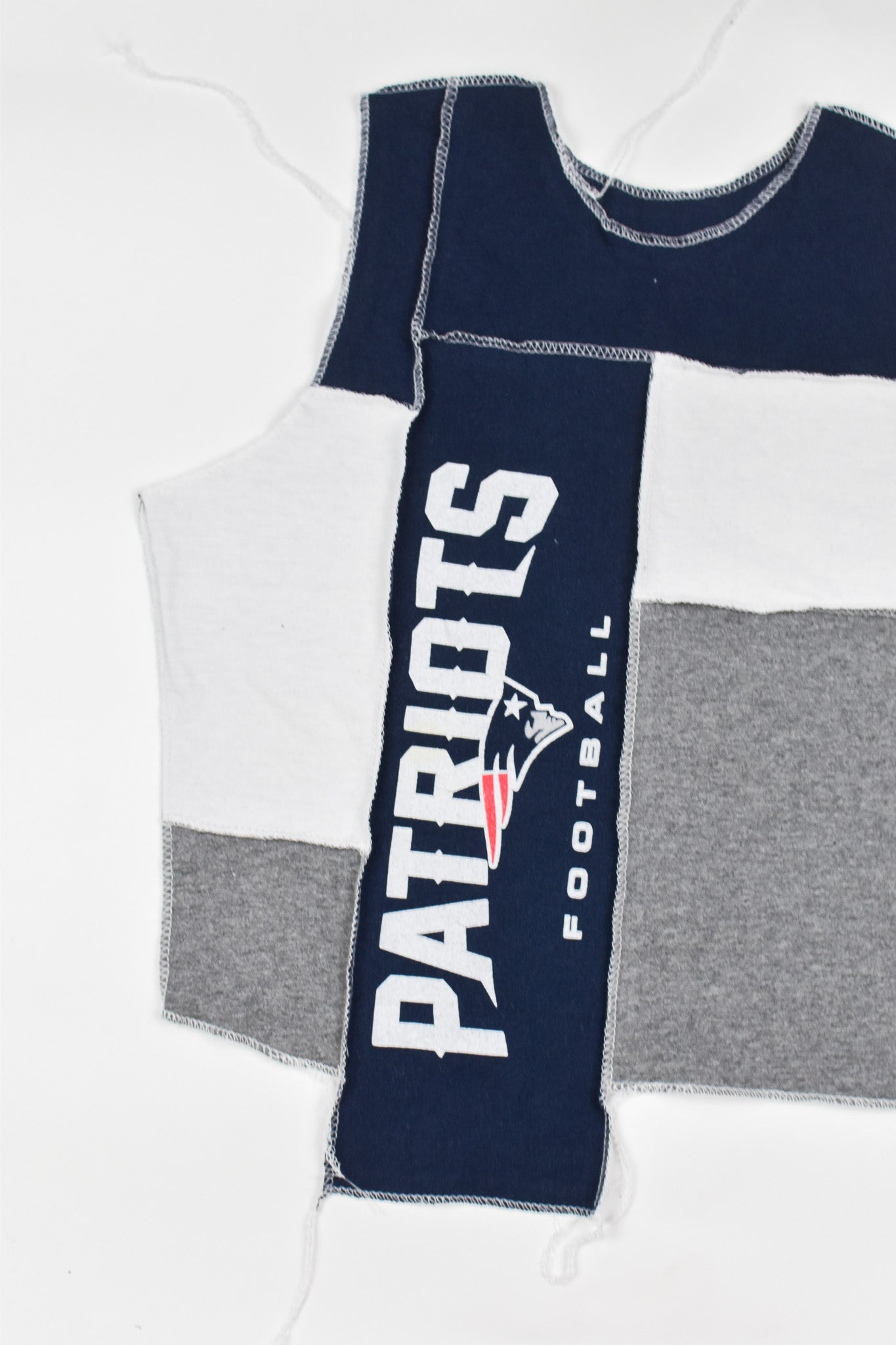 Upcycled New England Patriots Scrappy Tank Top
