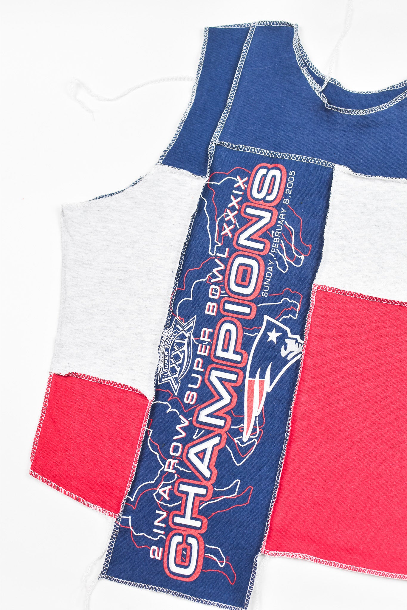 Upcycled Patriots Scrappy Tank Top