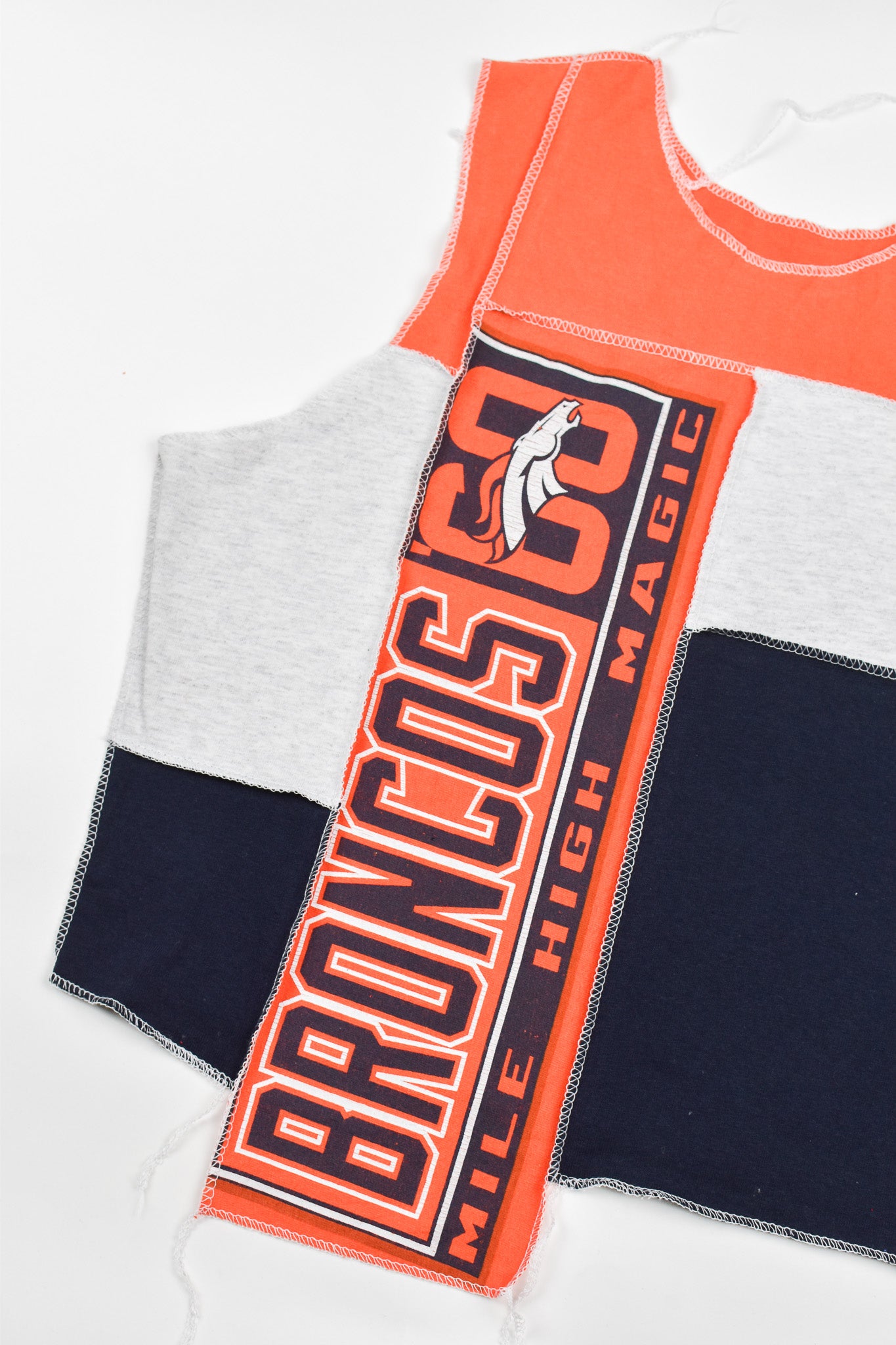 Upcycled Broncos Scrappy Tank Top