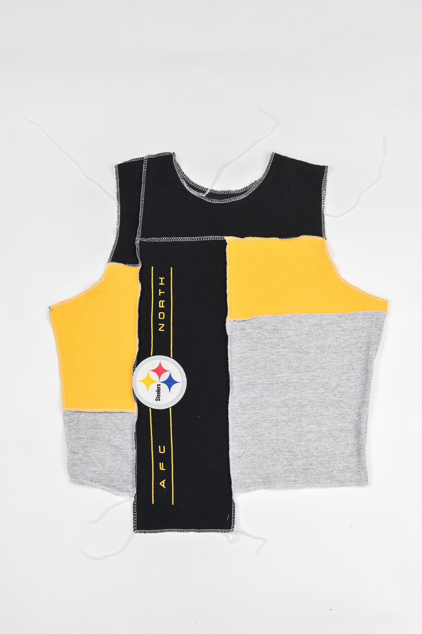 Upcycled Vintage Steelers Flame Sweatshirt - Tonguetied Apparel