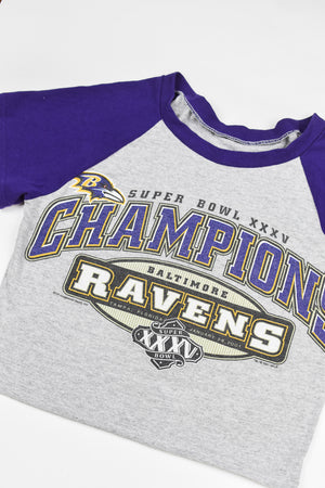 Upcycled Ravens Baby Tee