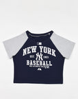 Upcycled Yankees Baby Tee