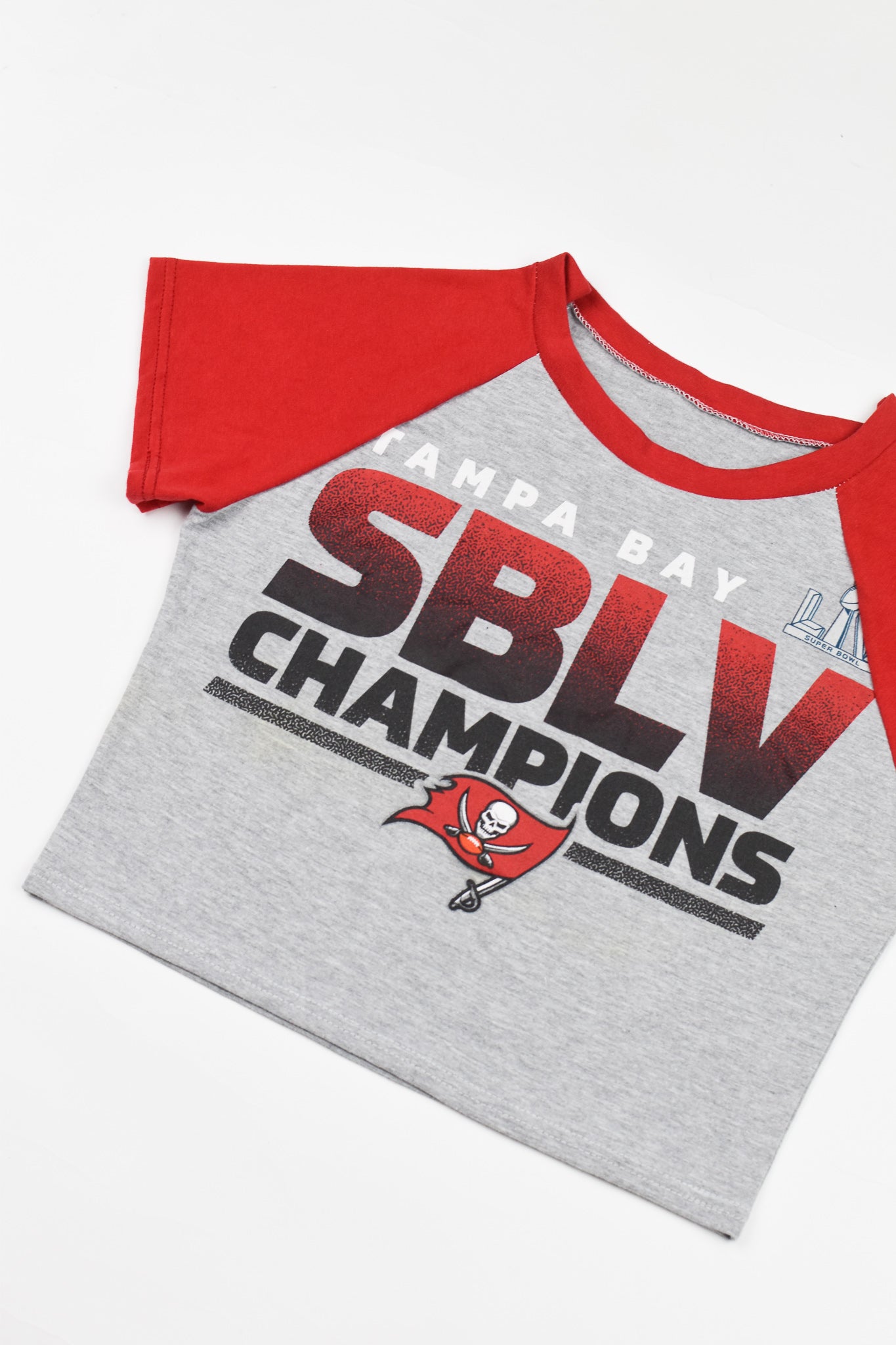 Upcycled Buccaneers Baby Tee