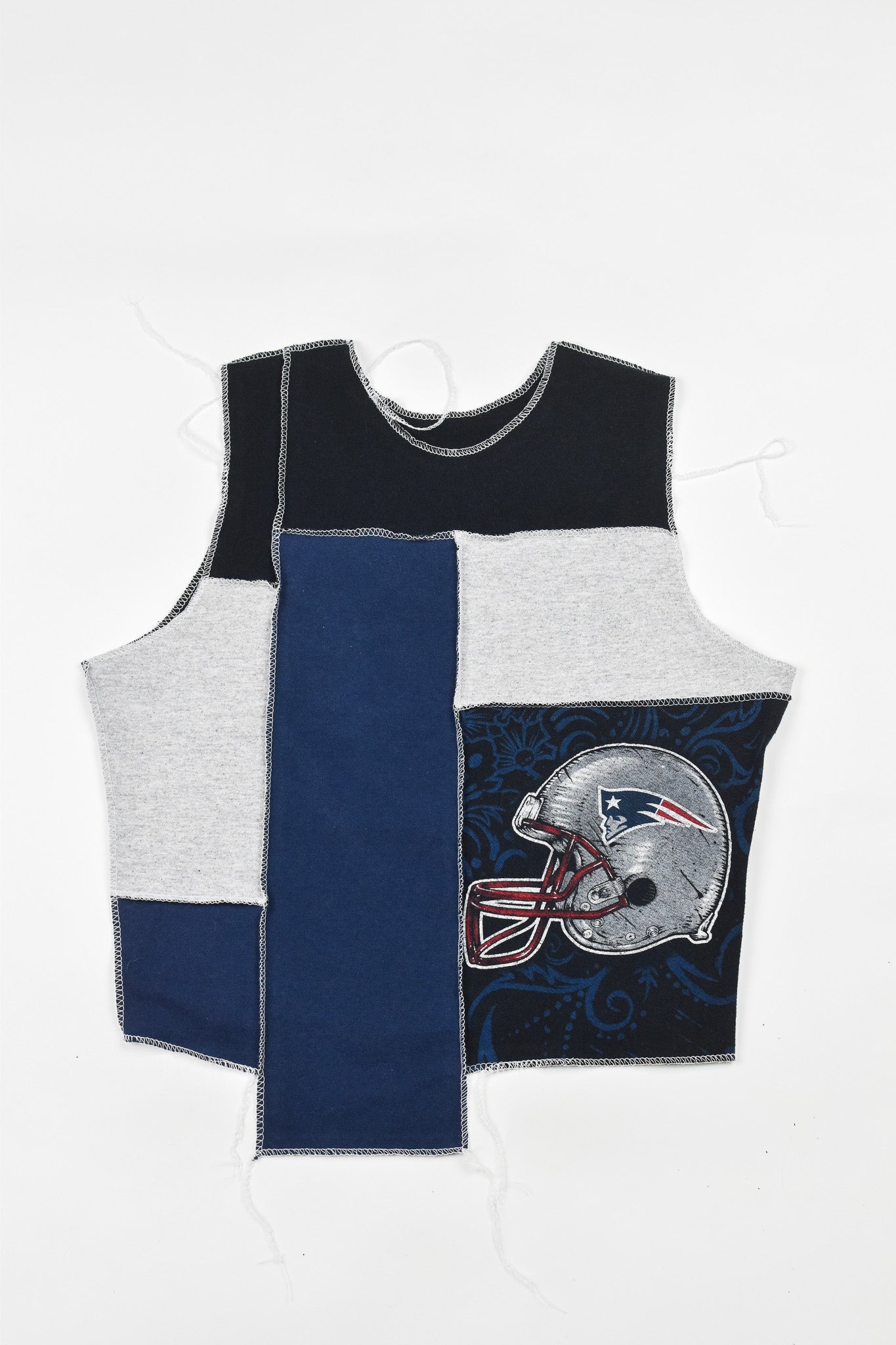 Upcycled Patriots Scrappy Tank Top - Tonguetied Apparel