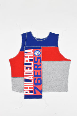 Upcycled 76ers Scrappy Tank Top
