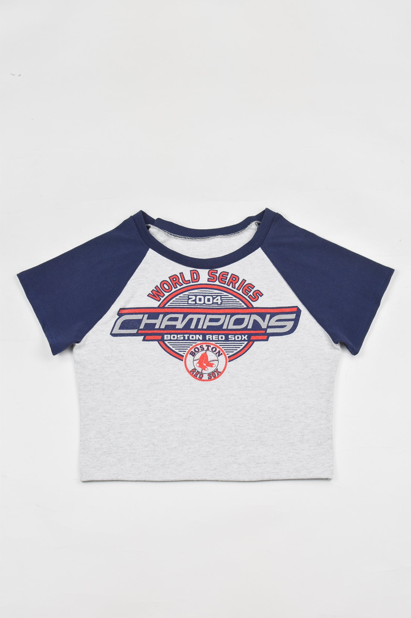 Upcycled Red Sox Baby Tee - Tonguetied Apparel