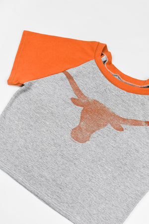 Upcycled Longhorns Baby Tee
