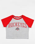 Upcycled Ohio State Baby Tee