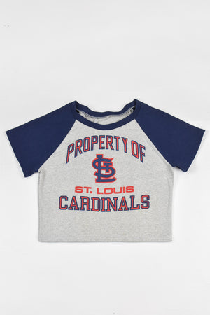 Upcycled Cardinals Baby Tee