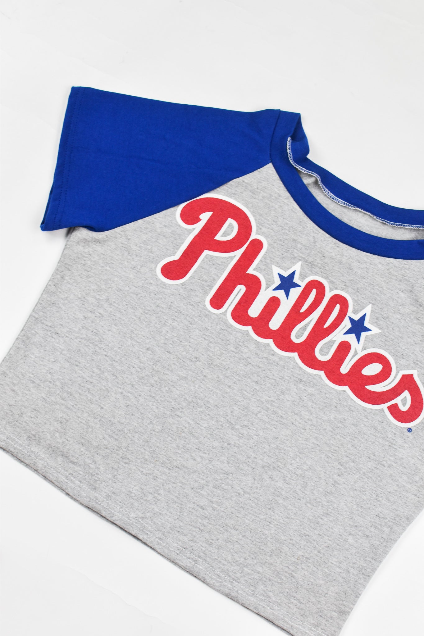 Upcycled Phillies Baby Tee - Tonguetied Apparel