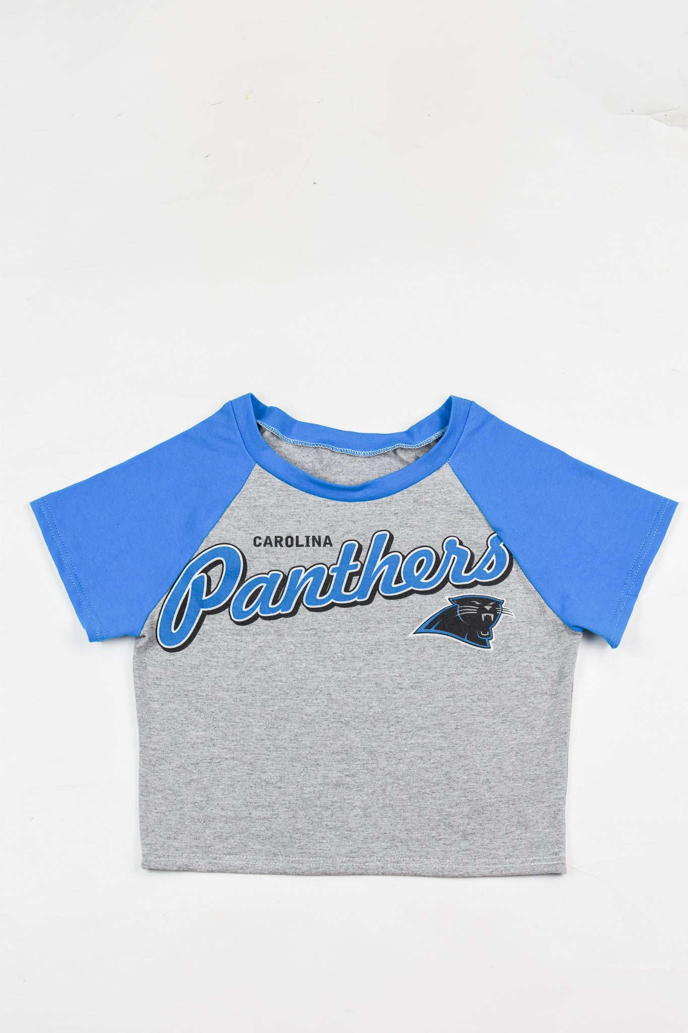 Upcycled Panthers Baby Tee - Tonguetied Apparel