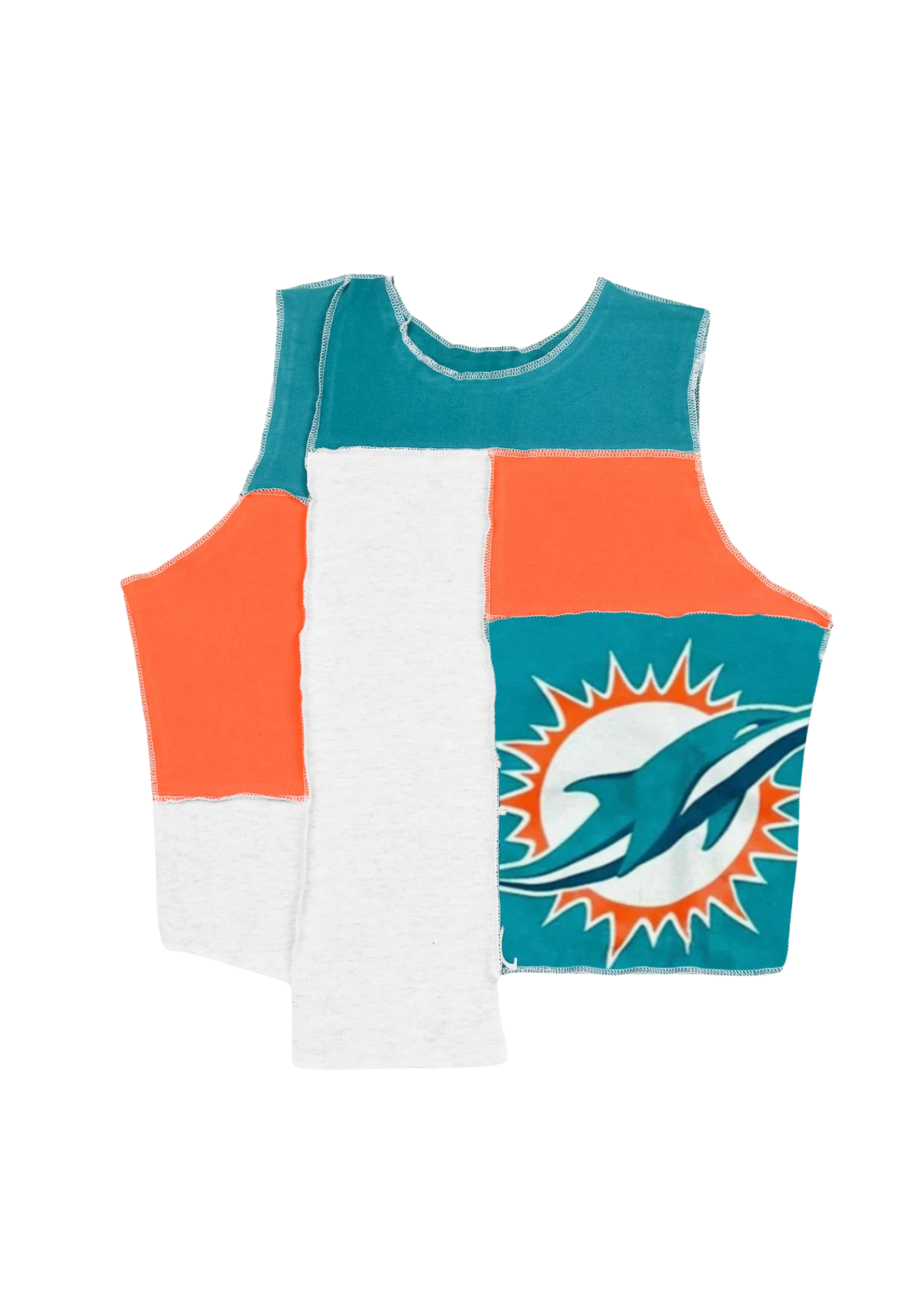 Upcycled Custom Dolphins Scrappy Tank Top For Samantha