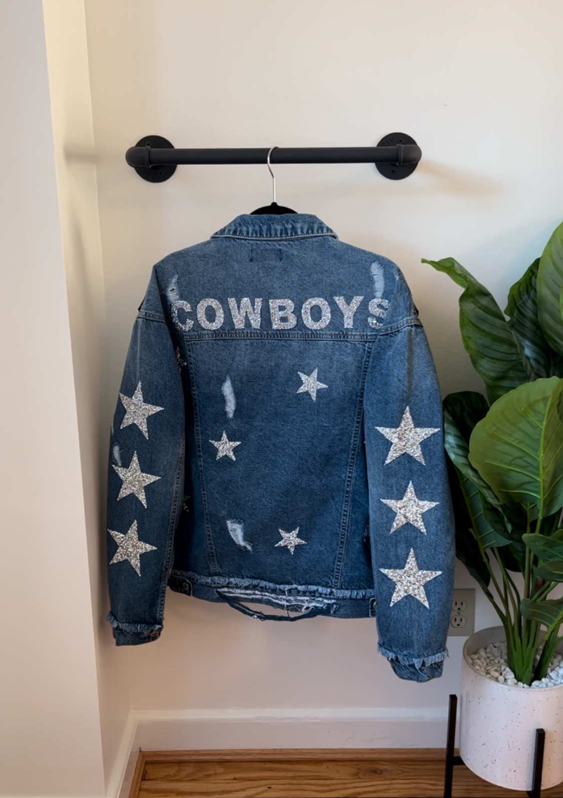 Upcycled Cowboys Star Patchwork Jacket