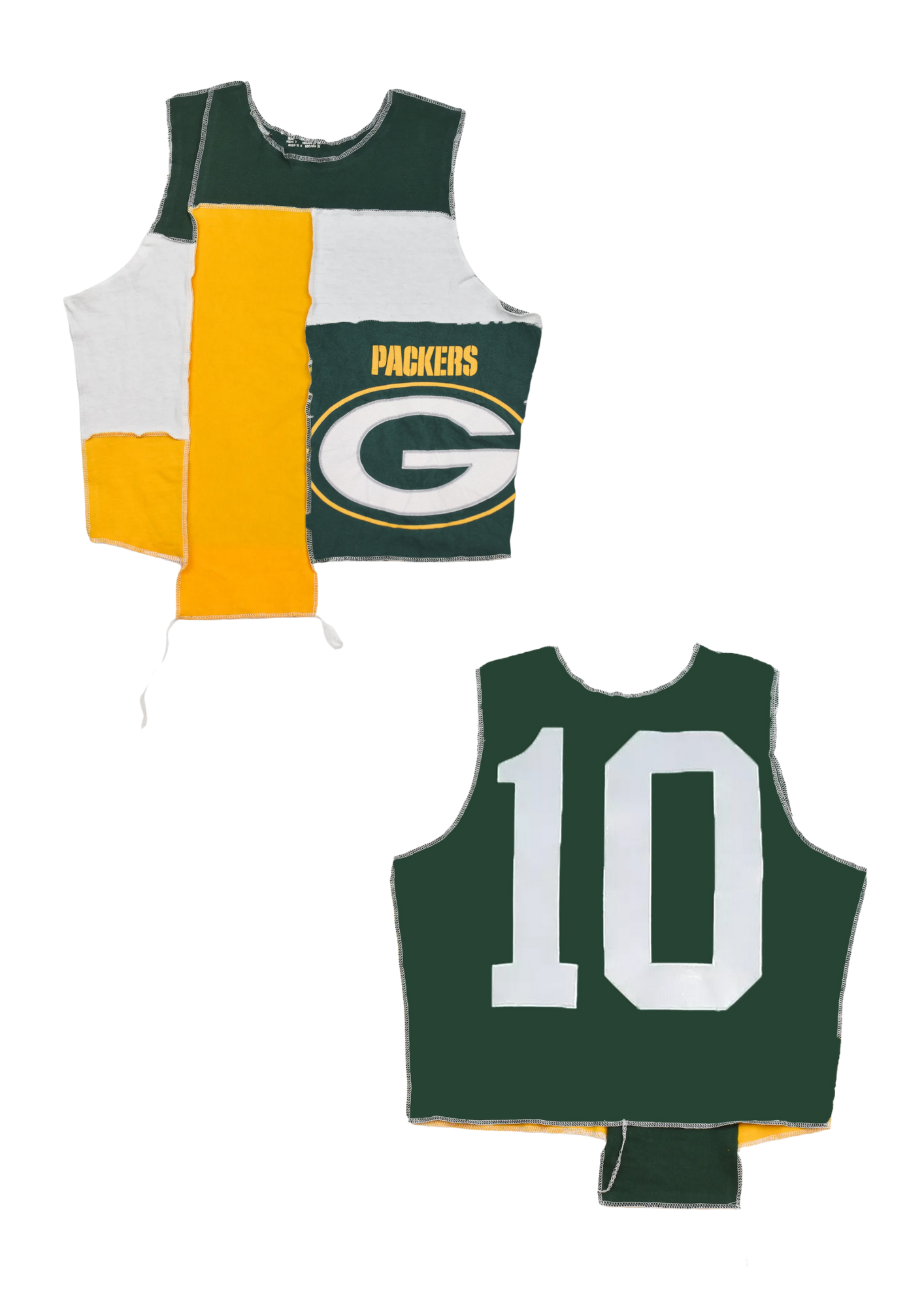 Upcycled Custom Packers Scrappy Tank For Nancy