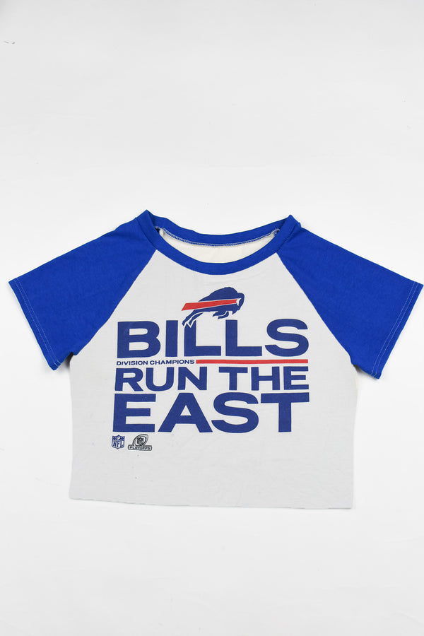 Upcycled Vintage Bills Flame Sweatshirt - Tonguetied Apparel