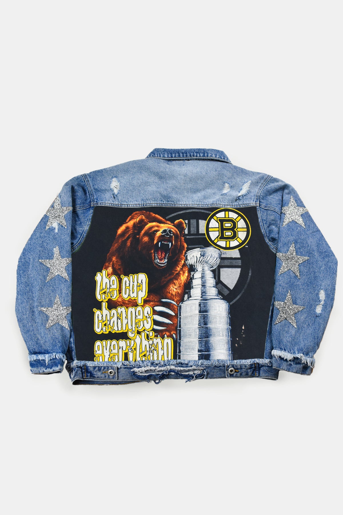 Upcycled Bruins Star Patchwork Jacket