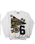 Upcycled Boston Bruins Pennant Patchwork Sweatshirt - CUSTOMIZABLE