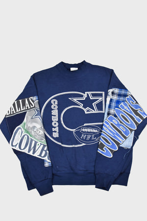 Upcycled Cowboys Patchwork Sweatshirt