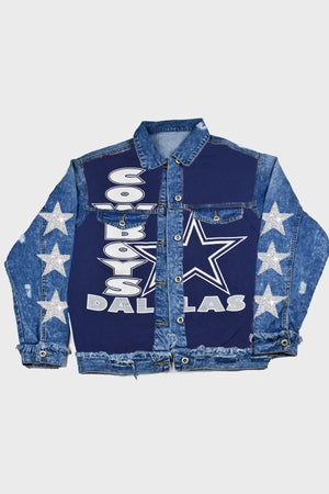 Upcycled Cowboys Star Patchwork Jacket