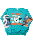 Upcycled Miami Dolphins Patchwork Sweatshirt - CUSTOMIZABLE