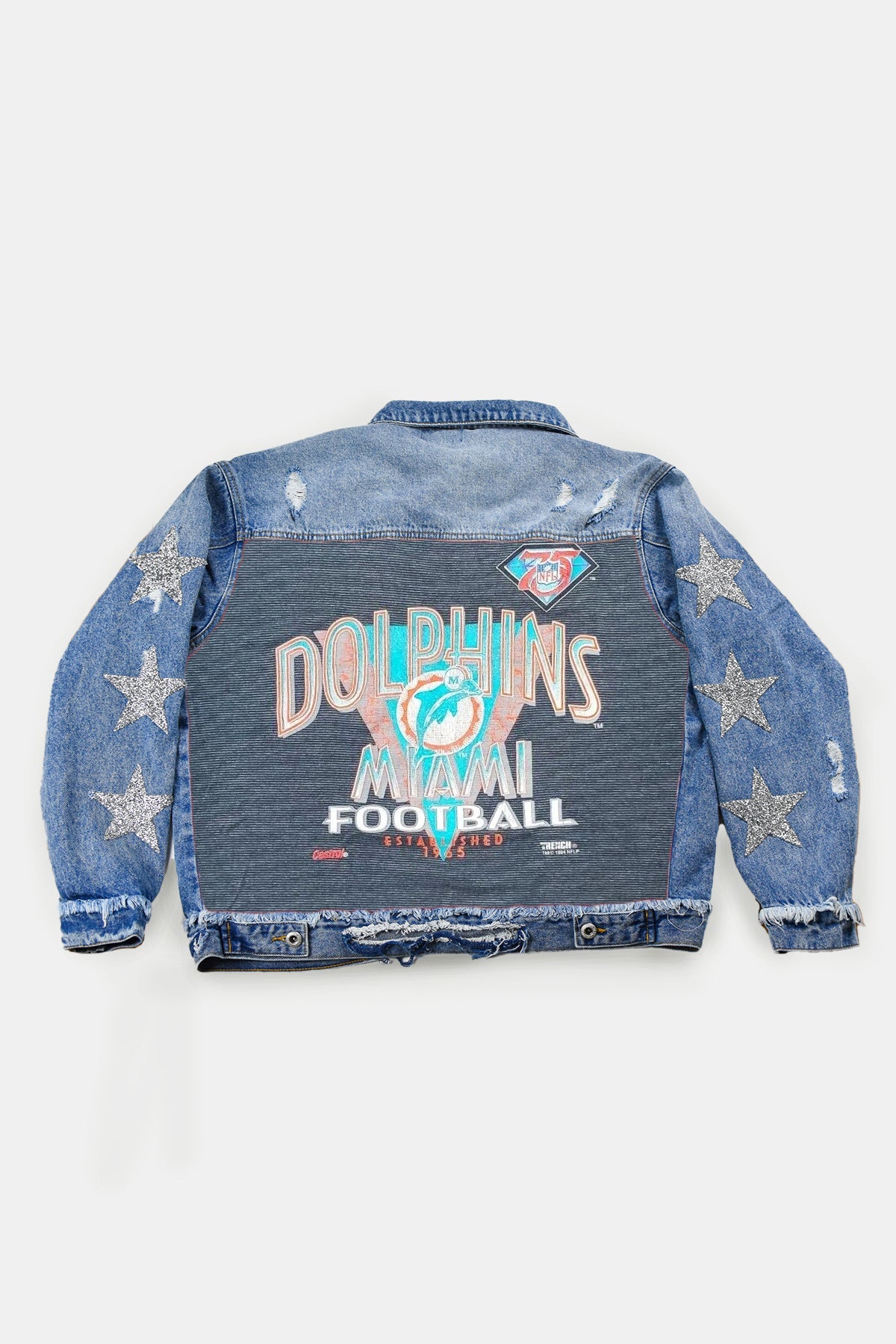 Upcycled Dolphins Star Patchwork Jacket