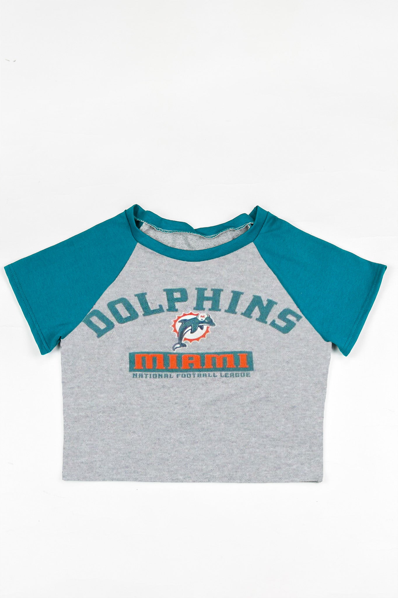 Upcycled Miami Dolphins Baby Tee *MADE TO ORDER*