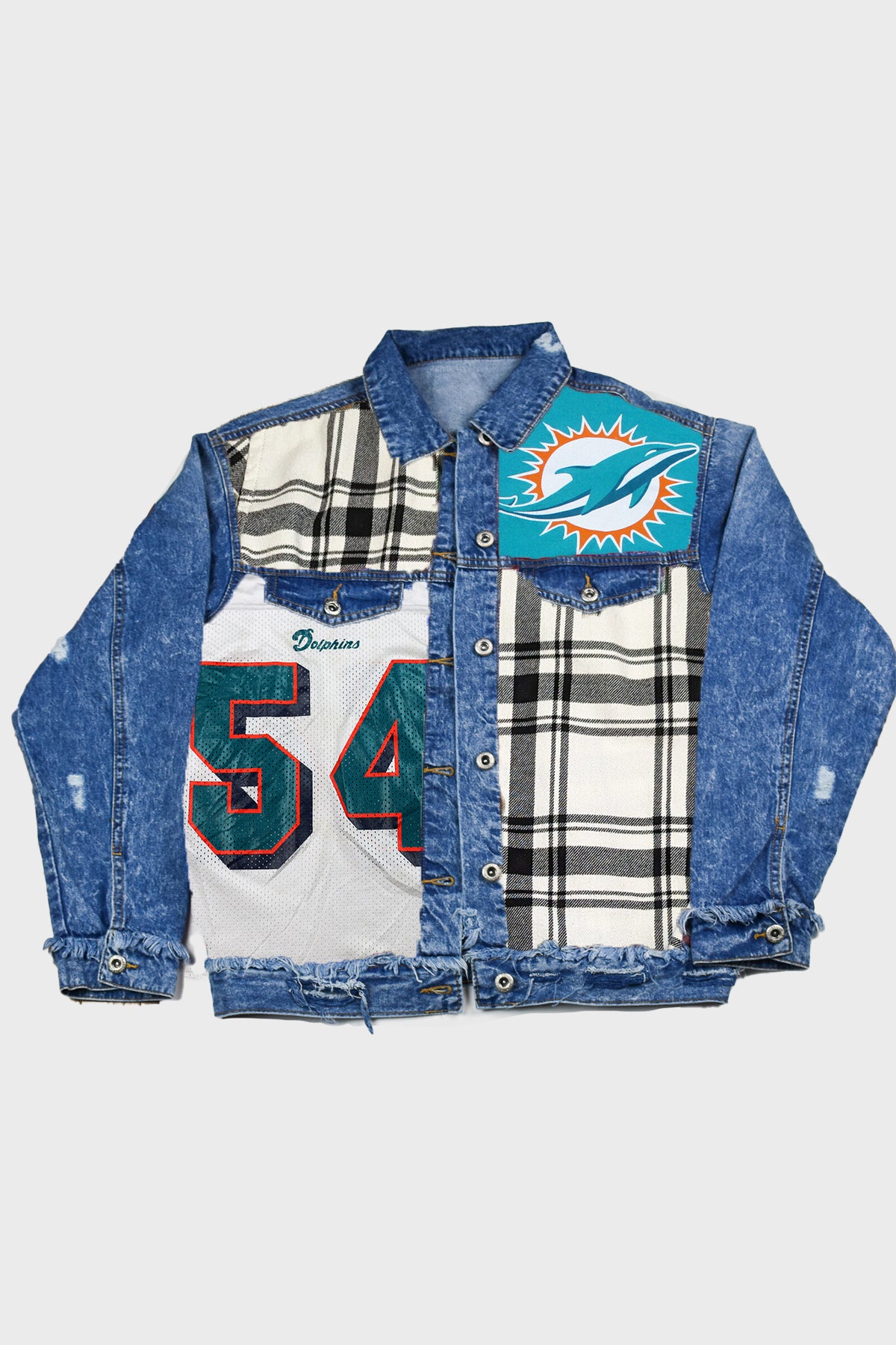 Upcycled Dolphins Patchwork Jacket