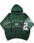 Upcycled New York Jets Patchwork Sweatshirt - CUSTOMIZABLE