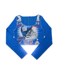 Upcycled New York Giants Spliced Scoopneck Top