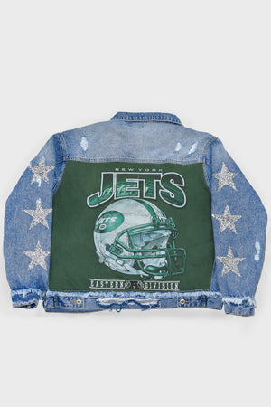 Upcycled Jets Star Patchwork Jacket