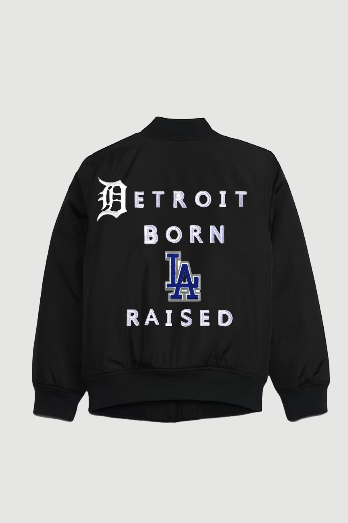 Upcycled Custom Order Detroit Born LA Raised Jacket for Kenneth