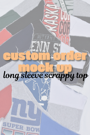 Custom Order Long Sleeve One Shoulder Top Mock Up