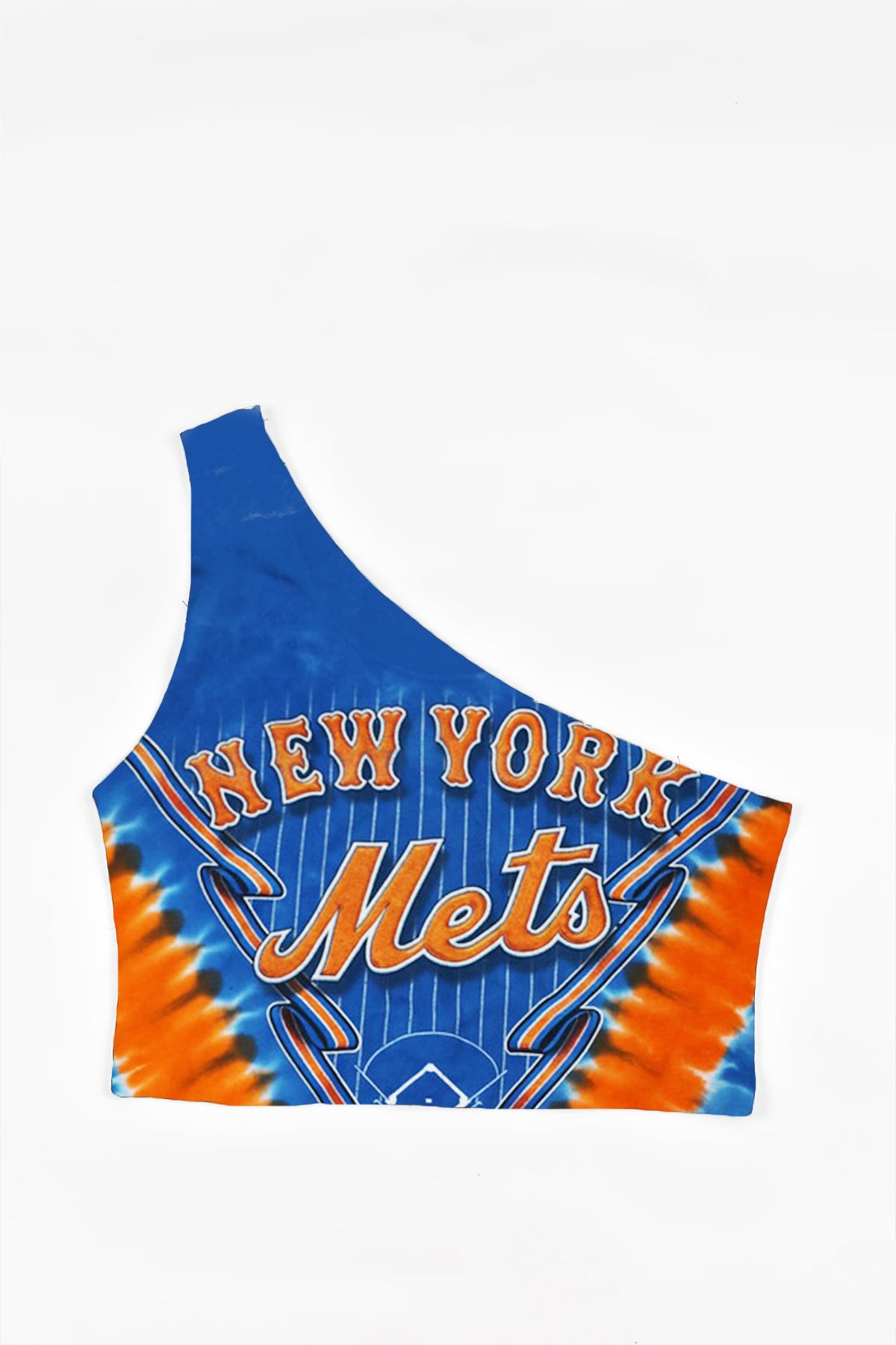 Upcycled Mets One Shoulder Tank Top - Made To Order