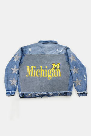 Upcycled Michigan Star Patchwork Jacket