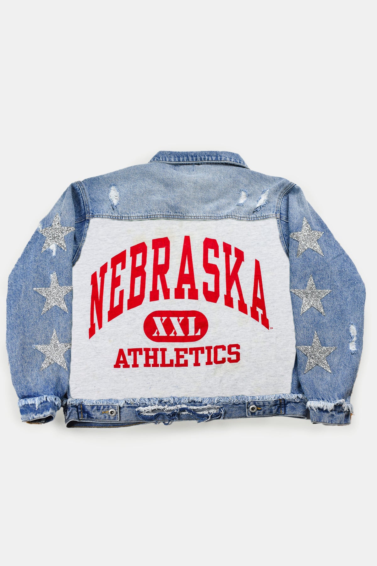 Upcycled Nebraska Star Patchwork Jacket