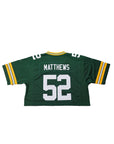 Upcycled Cropped Green Bay Packers Jersey