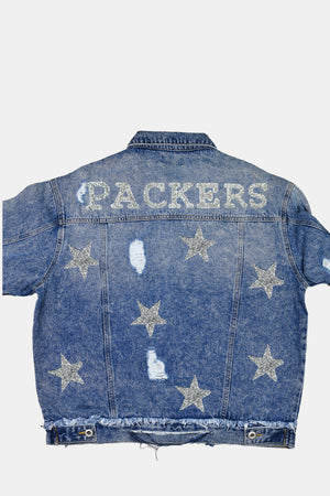 Upcycled Custom Order Packers Star Patchwork Jacket for Meghan