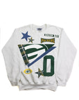 Upcycled Green Bay Packers Pennant Patchwork Sweatshirt - CUSTOMIZABLE