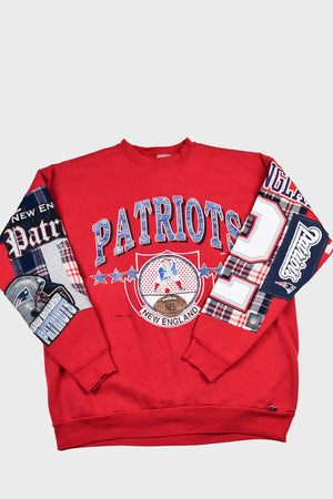 Upcycled Patriots Patchwork Sweatshirt