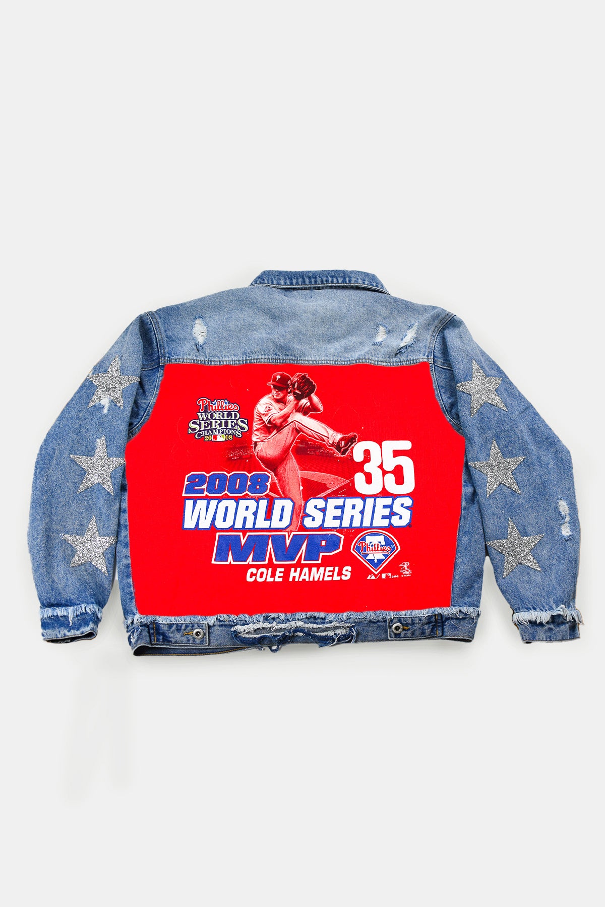 Upcycled Phillies Star Patchwork Jacket