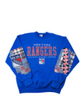 Upcycled New York Rangers Patchwork Sweatshirt - CUSTOMIZABLE