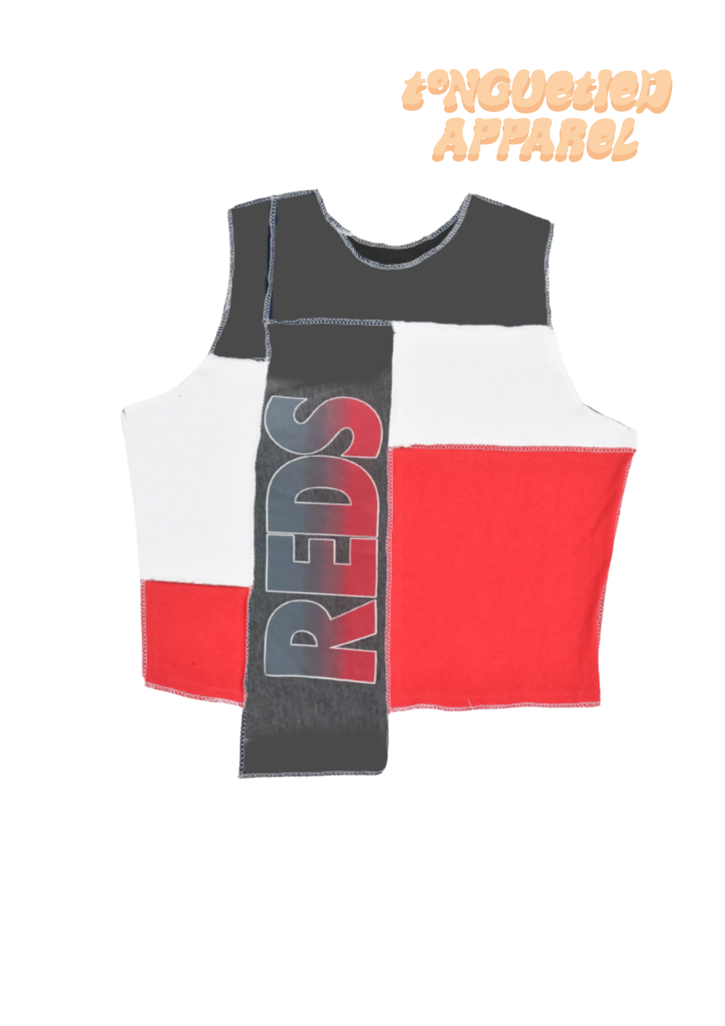 Upcycled Custom Reds Scrappy Tank For Alexis