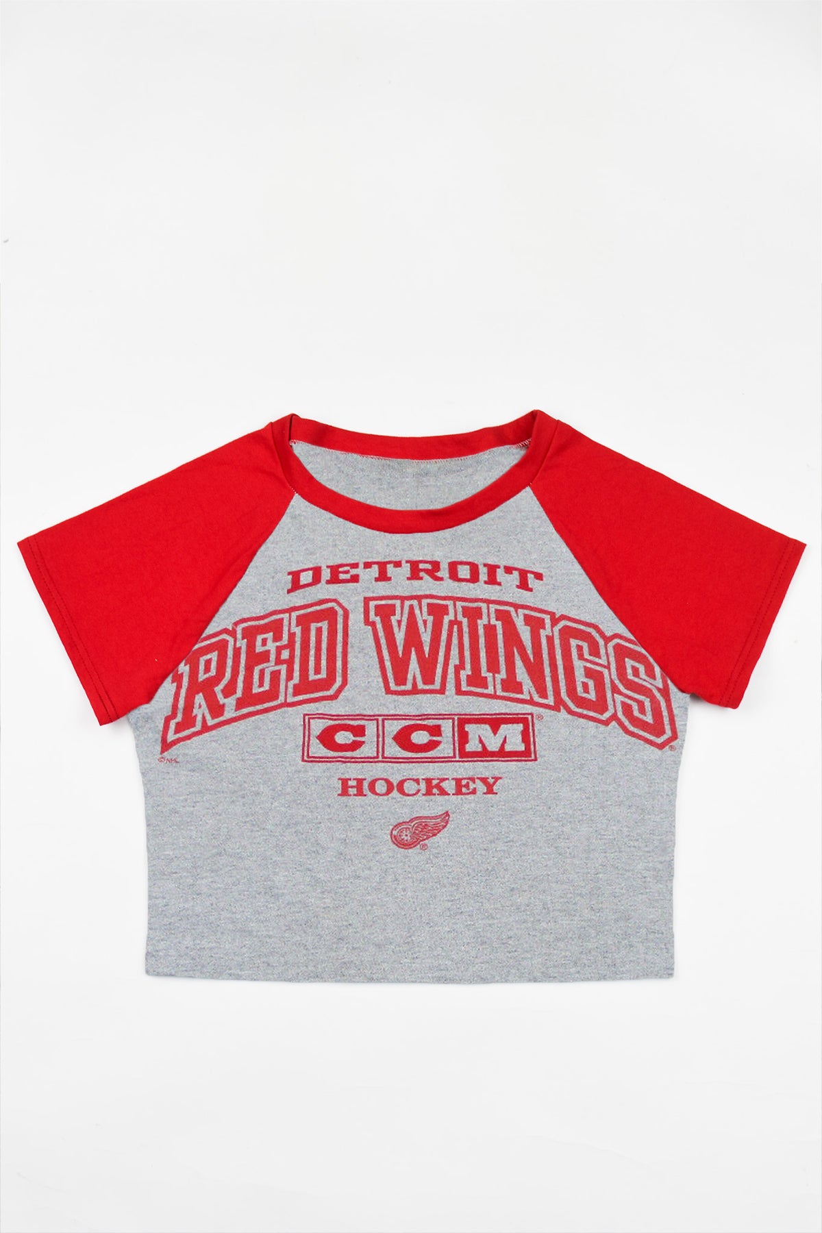 Upcycled Red Wings Baby Tee *MADE TO ORDER*