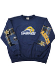 Upcycled Buffalo Sabres Patchwork Sweatshirt - CUSTOMIZABLE