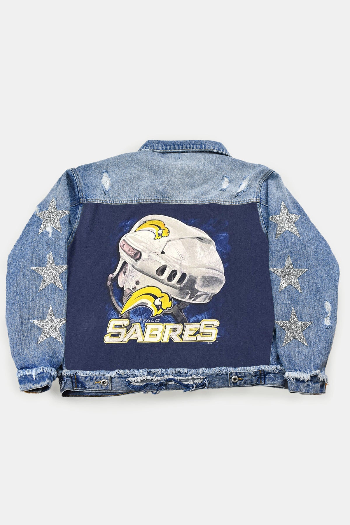 Upcycled Sabres Star Patchwork Jacket