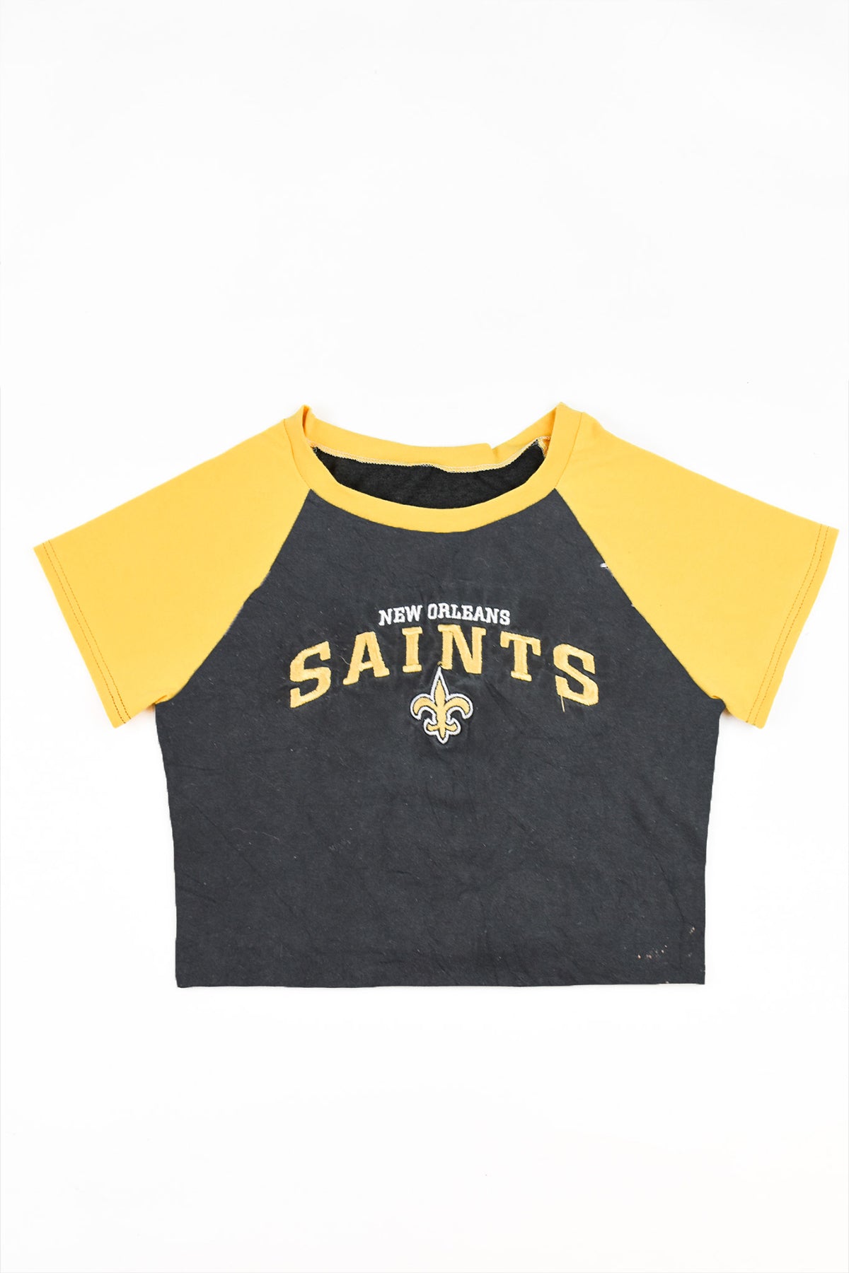 Upcycled Saints Baby Tee *MADE TO ORDER* - Tonguetied Apparel