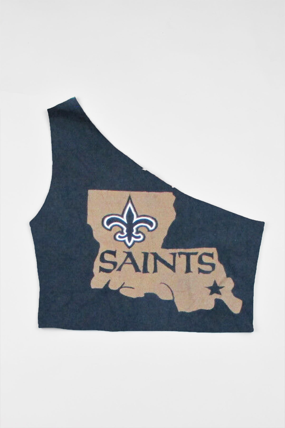 Upcycled Saints One Shoulder Tank *MADE TO ORDER*