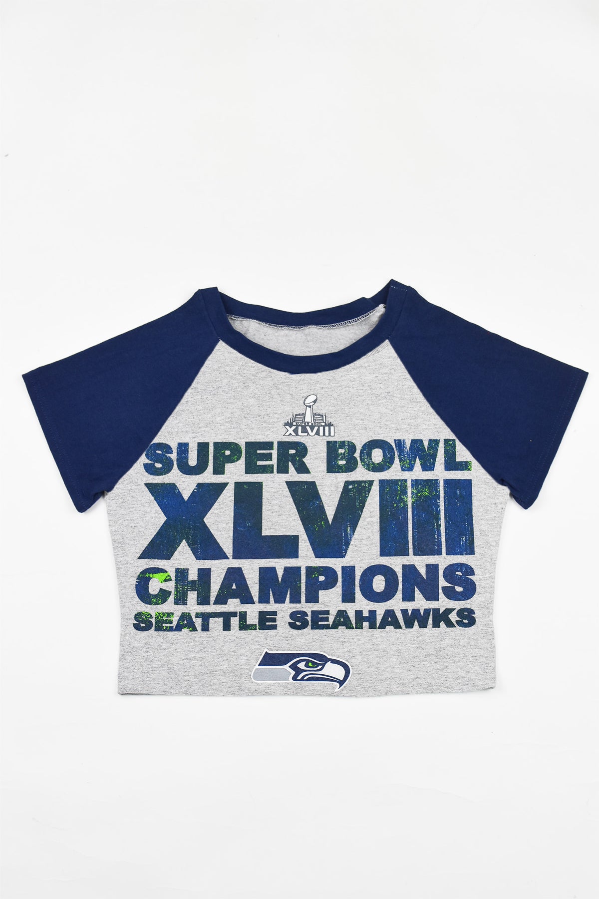 Upcycled Seahawks Baby Tee *MADE TO ORDER*